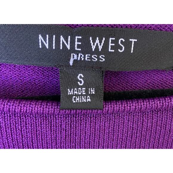 New Nine West Womens Small Color Block Stripe 3/4 Sleeve Sheath Dress - Picture 2 of 4